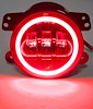 RS-4FHALOR 4 in. 30W/1440LM LED Fog Light Kit, w/ Red LED Halo, Fits 2007-2017 Jeeps - image 1