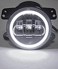 RS-4FHALOW 4 in. 30W/1440LM LED Fog Light Kit, w/ White LED Halo, Fits 2007-2017 Jeeps - image 1