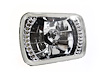 RS4X6SH4LED-W 4 x 6 in. Diamond Cut H4 Conversion Lens, w/ Recessed LED Halo, White - image 1