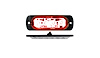 RS70014R 4-LED Ultra Slim Flush Mount 19-Flash Pattern Marker Strobe Light, Red - image 1