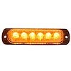 RS70016A 6-LED Ultra Slim Flush Mount 19-Flash Pattern Marker Strobe Light, Amber