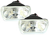 RS-7012 7 x 6 in. Diamond Cut Rectangle HeadLight Conversion Lens, Pair - image 1