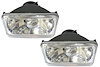 RS-7012B 4 x 6 in. Diamond Cut Rectangle HeadLight Conversion Lens, Pair