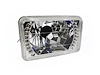 RS7X6SH4LED-W 7 x 6 in. Diamond Cut H4 Conversion Lens, w/ Recessed LED Halo, White - image 1
