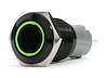 RS-B19MM-LEDG 19 mm 2-Position 12 V On/Off Pre-Wired Switch, w/ GREEN LED & Black Flush Mount Finish - image 1