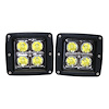 RSL12-12w Pillar Complete Kit, 07-17 Jeep Wrangler JK, w/ 2 x 12W Square Cube Aux Lights + L12 Pillar Bracket Set - image 1