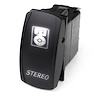 RSLS23W LED Rocker Switch, w/ WHITE LED Radiance, Stereo - image 1