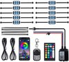RSMCACS RGB Multi-Color LED Motorcycle Accent Strip Light Kit, w/ Bluetooth & RF Remote Control - image 4