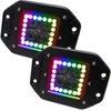 RSRGB12B 3x3 ColorADAPT HALO Flush Mount Light Kit, w/RGB Multi-Color Functions, w/2 flush mounts; remote; Switch & wire harness - image 2