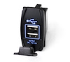 RSRSUSBB LED Rocker Switch 2-Port USB Charge Panel, w/ Blue Radiance