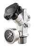 Super Hi-Flo Nitrous Bottle Valve with Black Face Gauge for 5 lb. and Larger NOS Bottles