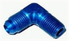-4AN x 1/4" NPT - Blue 90° Elbow Fitting - image 1