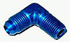 -6AN x 1/4" NPT - Blue 90° Elbow Fitting - image 1