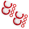 D-RING ISOLATOR KIT RED 2 - image 1