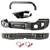 Spartacus Front and Rear Bumper Kit with Winch Plate for 2007-2018 Jeep Wrangler JK - image 1