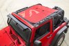 Eclipse Full Sun Shade for 2007-2018 Jeep JK 2-Door Wrangler [Red] - image 2
