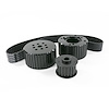 10090-DegreesK Gilmer Style Pulley Kit, Billet Aluminum, SBC Short Water Pump, Black