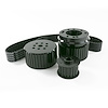 10091BK Gilmer Style Pulley Kit, Billet Aluminum, SBC Long Water Pump, Black - image 1