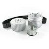 10093 Gilmer Style Pulley Kit, Billet Aluminum, SBF, Satin