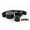 10097BK Gilmer Style Pulley Kit, Billet Aluminum, BBM, Black
