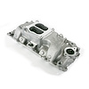 83001 Aluminum Dual Plane Oval Port Intake Manifold for Big Block Chevy [Satin] - image 1