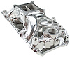 83025 Aluminum Dual Plane Oval Port, Air Gap Intake Manifold for Big Block Chevy [Polished]