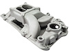 83026 Aluminum Dual Plane Oval Port, Air Gap Intake Manifold for Big Block Chevy [Satin] - image 1