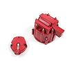 JM6951R HEI Distributor Standard Cap and Rotor Kit, 8 Cylinder Male, Red - image 1