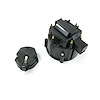 JM6953BK HEI Distributor Standard Cap and Rotor Kit, 6 Cylinder Male, Black