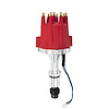 JM7603R Pro Series Pro Billet Distributor, Oldsmobile V8 Gen. 2 (260, 370), Red - image 1