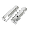 JM8091-8P Valve Covers, Fab. Alum., Short Bolt w/ Holes SBC Perim., Polished - image 1