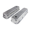 JM8112-8P Valve Covers, Cast Alum., Smooth, Short Bolt w/ Holes, BBC, Polished - image 1
