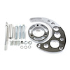 JM9123C Alternator 10SI Bracket, Aluminum BBC High-Mount Long Water Pump, Chrome