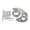 JM9123P Alternator 10SI Bracket, Aluminum BBC High-Mount Long Water Pump, Polished - image 1
