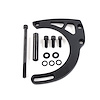 JM9131BK Alternator 10SI Bracket, Aluminum SBC Mid-Mount Long Water Pump, Black