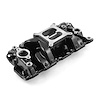 MidRise Intake Manifold 1957-1995 Small Block Chevy 350 - Black Finish - image 1