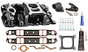 MidRise Intake Manifold Kit 1957-1995 Small Block Chevy 350 - Black Finish - image 1