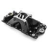 HiRise Intake Manifold 1957-1995 Small Block Chevy 350 - Black Finish - image 2