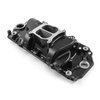 LowRise Intake Manifold Big Block Chevy 454 Oval Port - Black Finish - image 2
