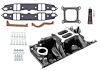1-147-030K MidRise Intake Manifold Kit for Small Block Mopar 318/340/360 ci, Magnum V8 - Black Finish - image 1