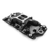 MidRise Intake Manifold Small Block Chevy 350 - Black Painted Finish - image 2