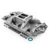 LowRise-Plus Intake Manifold 1957-1995 Small Block Chevy 350 - Satin Finish - image 2