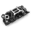 LowRise-Plus Intake Manifold 1957-1995 Small Block Chevy 350 - Black Finish - image 1