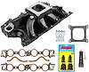 HiRise Intake Manifold Kit for Ford 429, 460 w/Cobra Jet Ports - Black Finish - image 1