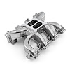 1-147-105-02 Chevy GM LS3 MidRise Air Dual Plane 4150 Carby Manifold Machine Polished - image 1