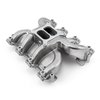 1-147-105-02 Chevy GM LS3 MidRise Air Dual Plane 4150 Carby Manifold Machine Polished - image 2