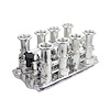 FORD 351W WINDSOR DOWNDRAFT 8 STACK EFI INTAKE MANIFOLD POLISHED - image 1