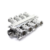FORD 351W WINDSOR SIDEDRAFT 8 STACK EFI INTAKE MANIFOLD SYSTEM COMPLETE POLISHED - image 1