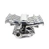 FORD 351W WINDSOR SIDEDRAFT 8 STACK EFI INTAKE MANIFOLD SYSTEM COMPLETE POLISHED - image 4