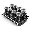 1-148-010-02 Downdraft EFI Stack Intake Manifold System Complete for Ford FE 390, 427, 428 [Black] - image 1